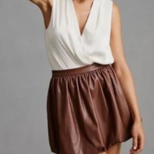 Anthropologie Brown Bubble skirt